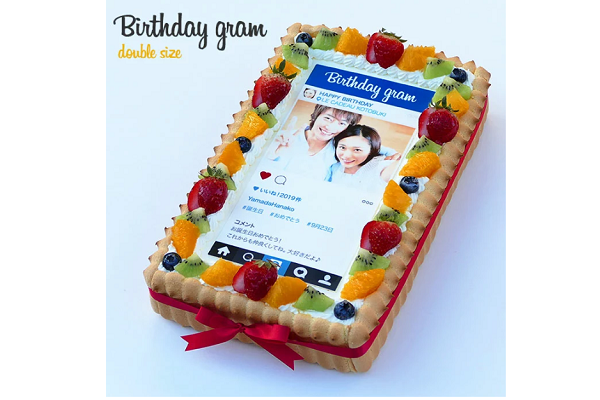 インスタグラム風フレームの写真ケーキ 31cmx19cm Birthdaygram Mid Cake Express Cake Jp