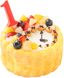 時計ケーキ
