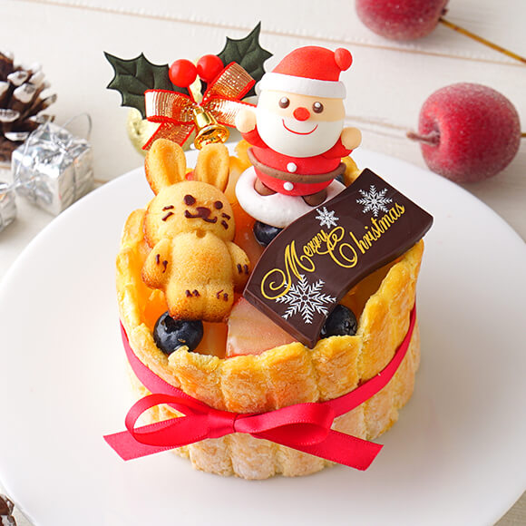 【Cake.jp ORIGINAL】うさぎのフィナンシェ付ファーストバースデーケーキ
