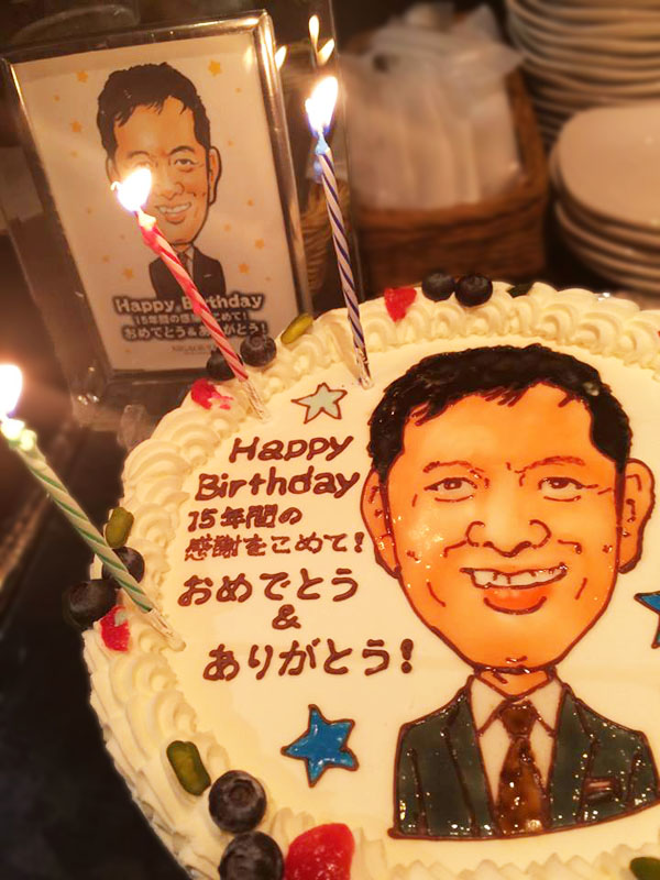 株式会社イノベーション様 社長の誕生日祝いに似顔絵ケーキ Cake Jp