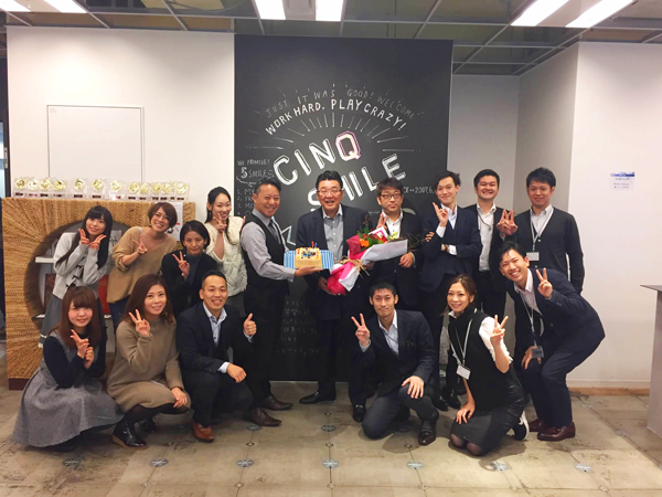 株式会社シンクスマイル様 写真ケーキで起業30周年祝い Cake Jp