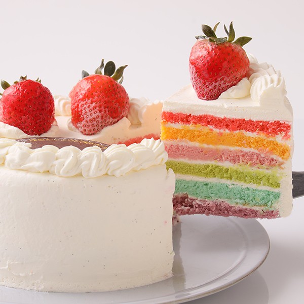 かわいい萌え断ケーキ レインボーケーキ 5号 15cm お菓子工房アントレ Cake Jp