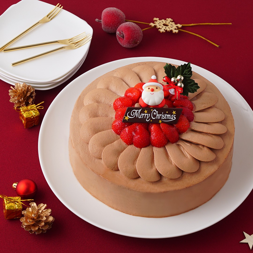 チョコ生デコレーションケーキ 7号 21cm クリスマス21 Cake Jp Original Cake Jp