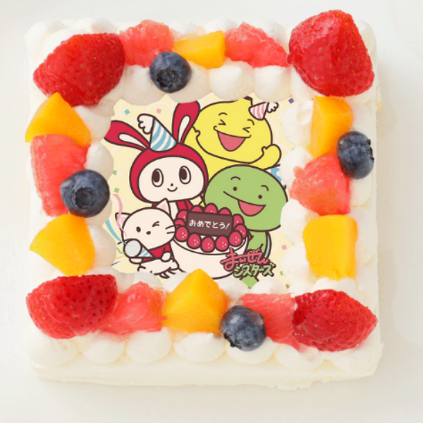 まいぜんシスターズ 四角型写真ケーキ 4号 12cm Cake Jp Original Cake Jp