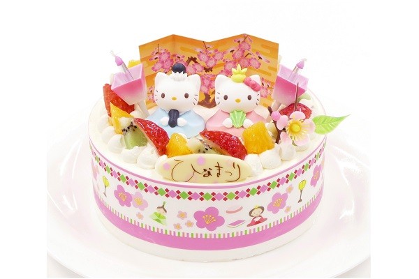 ひなまつり21 キティーちゃんnon卵ひな祭りデコレーション 5号 15cm Cream 5 Eg Hina Hk Cake Express Cake Jp