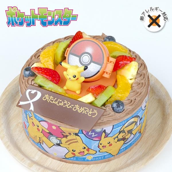 卵除去 キャラデコお祝いケーキ ポケットモンスター 生チョコクリームショートケーキ 5号 15cm Cd Poke 19 Choco Noegg Cake Express Cake Jp