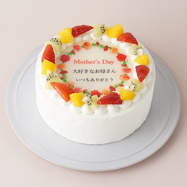 母の日ケーキ 母の日カーネーション メッセージプリントフルーツデコレーションケーキ 5号 15cm Cream 5 Mother Cake Express Cake Jp