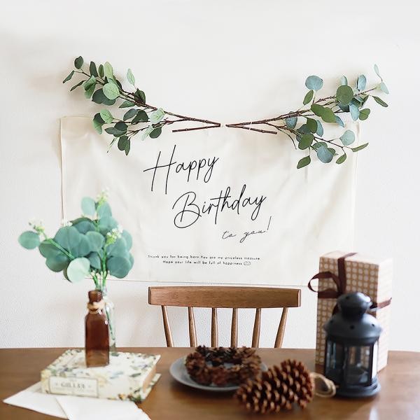 Hanamei オリジナル バースデータペストリー A ナチュラル シンプル インテリア 誕生日飾り付け Hanamei Cake Jp