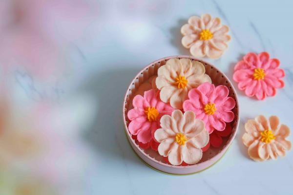 コスモス お花のぼうろ 3缶セット Flower Picnic Cafe Hakodate Cake Jp