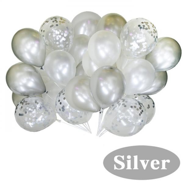風船30個セット シルバー 25cmバルーン お誕生日 飾りつけ デコレーション バースデー 記念日 イベント B1251 株式会社エクセルポイント Cake Jp