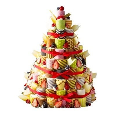 25種ロールケーキタワーキット10段 245個入 ロールケーキのイリナ Irina Cake Jp