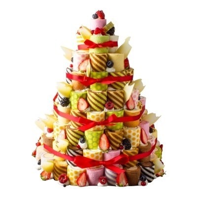 25種ロールケーキタワーキット9段 185個入 ロールケーキのイリナ Irina Cake Jp