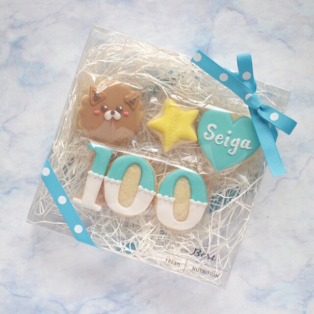 100日祝いアイシングクッキー （KITTY SWEETS） | Cake.jp