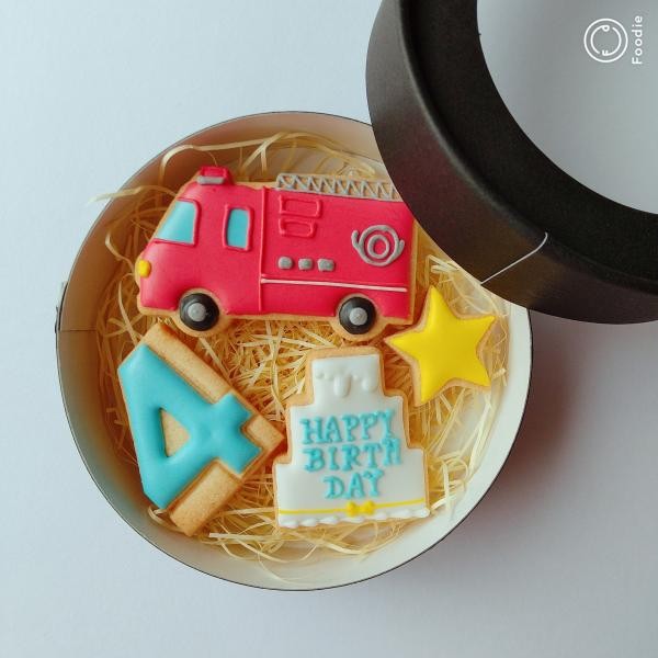 消防車 救急車アイシングクッキー クッキー工房ゆめらら Cake Jp