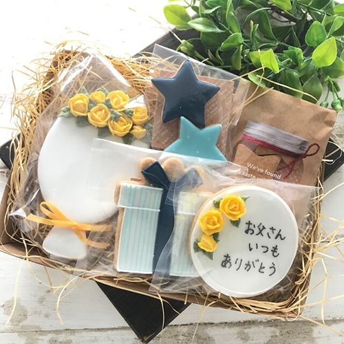 父の日21 柄とメッセージが選べる父の日アイシングクッキーセット Dream Sweets Factory Cake Jp