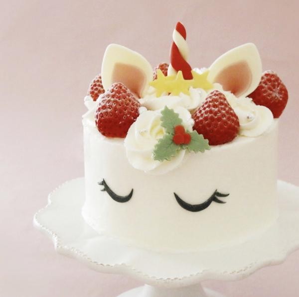 クリスマス限定バージョン ユニコーンケーキ プレーン クリスマスケーキ Licorne Ashiya リコルヌ芦屋 Cake Jp