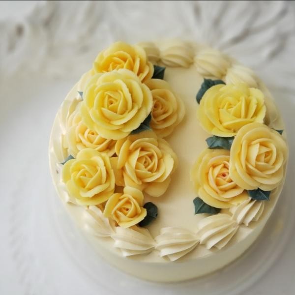 フラワーケーキ Lovely Rose 黄色 ４号 12cm Abricot Coro アブリコロ Cake Jp