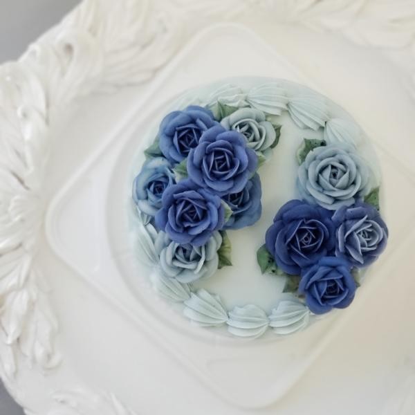 フラワーケーキ Lovely Rose 青 6号 18cm Abricot Coro アブリコロ Cake Jp