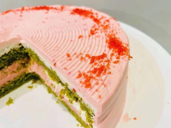 抹茶桜ケーキ 松竹圓カフェ Cake Jp