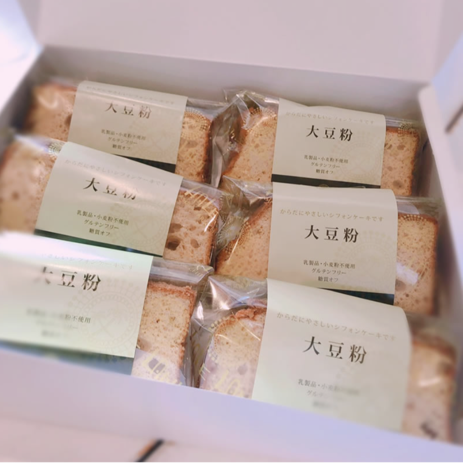 大豆粉シフォンケーキセット 6個入り Halelani Cake Jp