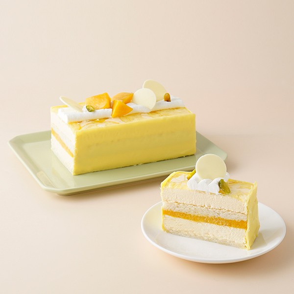 バニラ香るマスカルポーネとマンゴーのレアチーズケーキ 茶割 Cake Jp