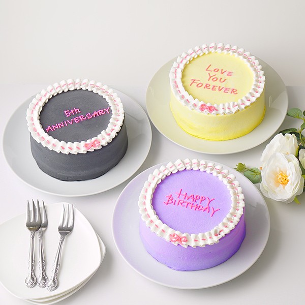 フリルセンイルケーキ 選べる8色バースデーケーキ 5号 Rstyle Cake Jp