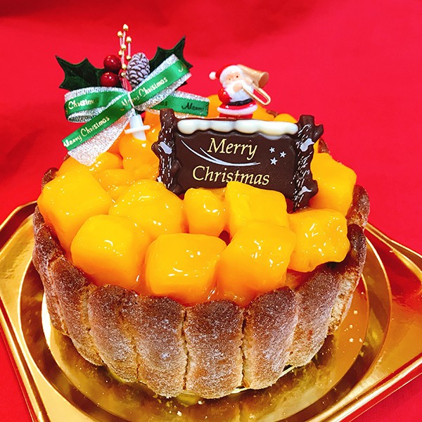 沖縄産の贅沢マンゴーホールクリスマスケーキ 6号 クリスマス21 マンゴースイーツ専門店おきぽたショップ Cake Jp