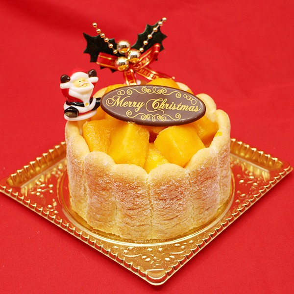 沖縄産の贅沢マンゴーホールクリスマスケーキ 4号 クリスマス21 マンゴースイーツ専門店おきぽたショップ Cake Jp