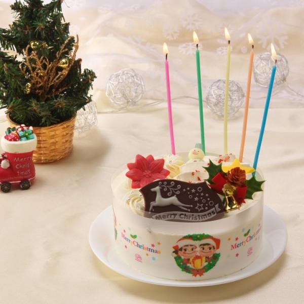 不二家 クリスマスバターケーキ クリスマス21 4号 12cm 不二家ファミリータウン Cake Jp