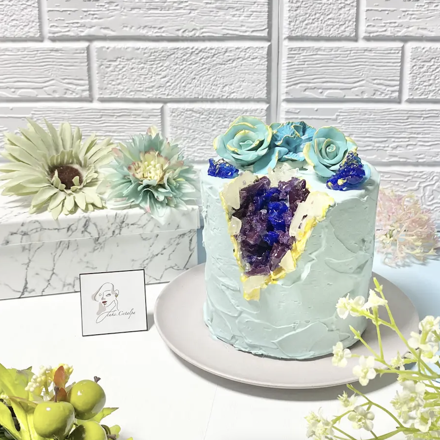 Catalpa オリジナル ジオードケーキ 4号サイズ Cake Catalpa Cake Jp