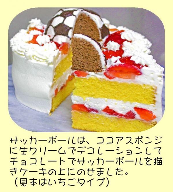 サッカーボールデコレーションケーキ 5号 15cm スイーツ ホームメードのお店 うしゃぎさん Cake Jp
