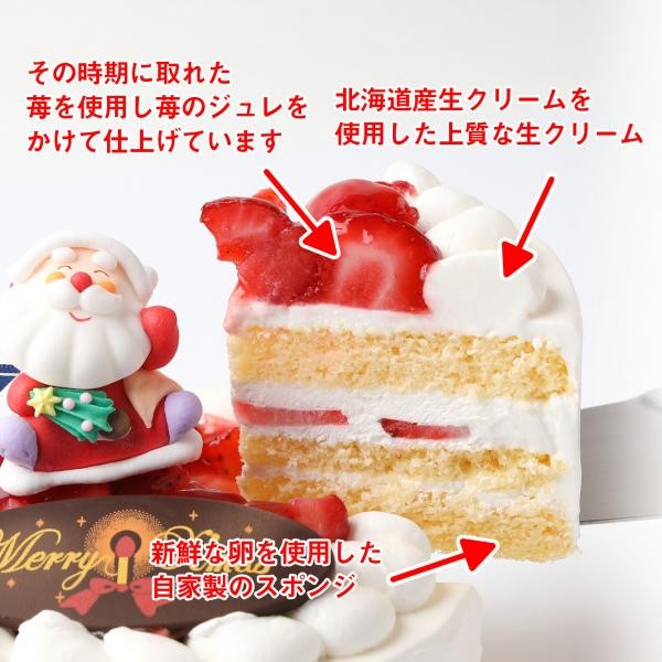 クリスマスケーキ21 苺デコレーションケーキ 6号 18cm クリスマス21 サンタアンジェラ Cake Jp