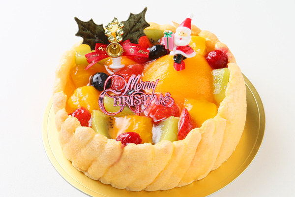 クリスマスケーキ フルーツトルテデコレーション 5号 15cm タカヤナイ Cake Jp
