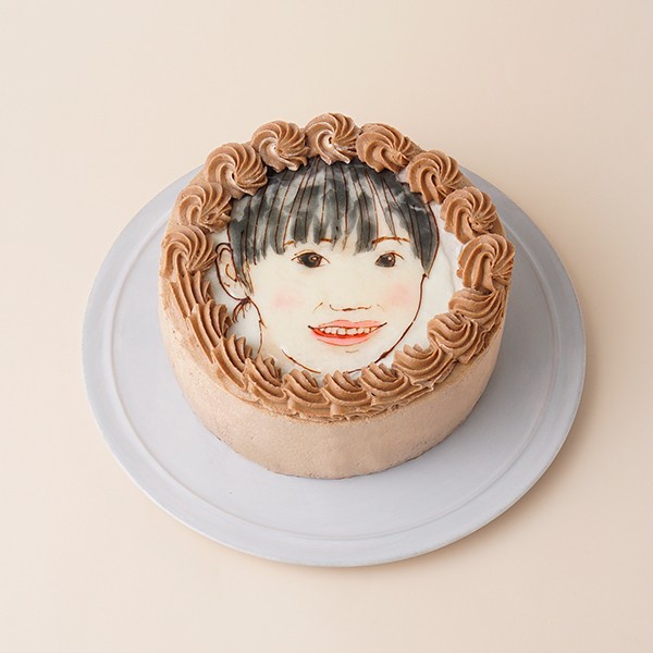 似顔絵ケーキ アイシングクッキーケーキ 生チョコクリーム イラストケーキ 4号 ギフトに最適 The Nicole Cake Jp