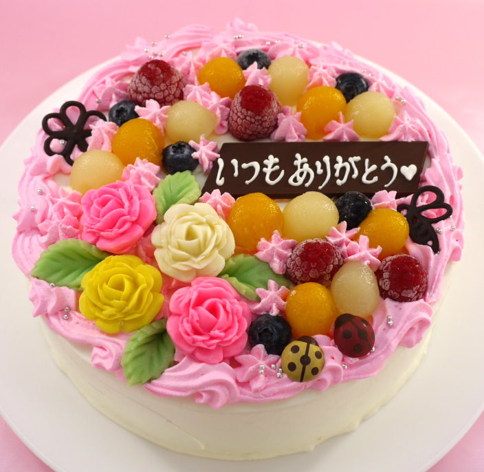 お花畑のケーキ 6号 18cm ケーキ工房 モダンタイムス Cake Jp