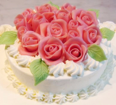 薔薇のケーキ 30x38cm お菓子工房 Allons Y Cake Jp