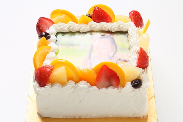 卵不使用 写真ケーキ 生クリーム 7号サイズ 22cm 22cm 洋菓子のミロ Cake Jp