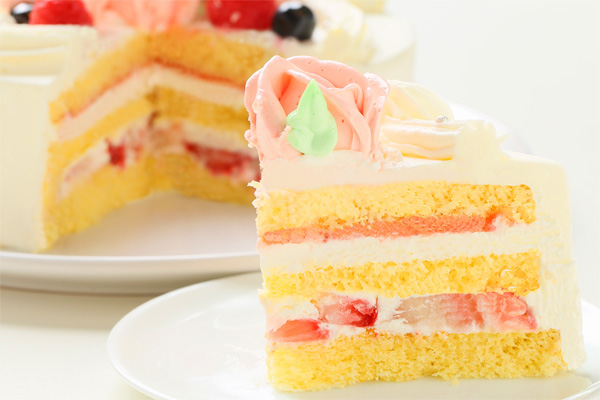 バラのショートケーキ 4号 12cm 欧風洋菓子店 イルピーノ Cake Jp