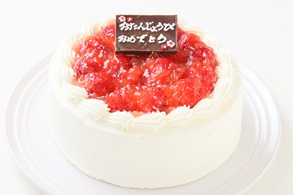 動物マカロン苺ショートケーキ 5個付き 5号 15cm Sweets Cafe Fika Cake Jp