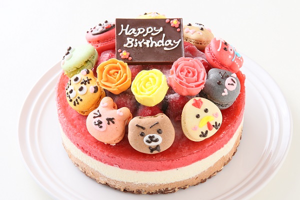 ベリールージュ 動物マカロン10個付き 5号 15cm Sweets Cafe Fika Cake Jp