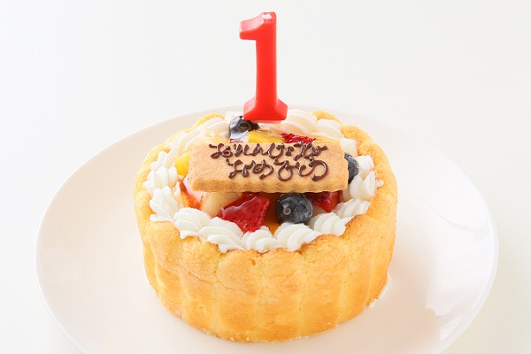 ファーストバースデーフルーツケーキ ヨーグルト 3号 9cm 欧風洋菓子店 イルピーノ Cake Jp