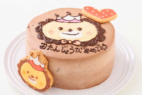 アイシングクッキーのイラストデコレーションケーキ チョコ生 5号 15cm アトリエ７０５ Cake Jp