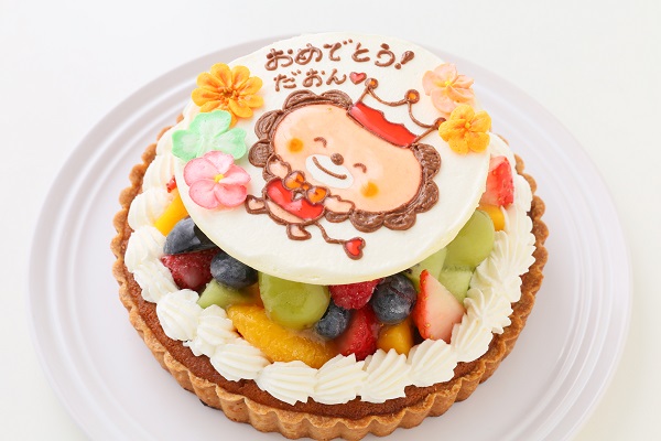 イラストフルーツタルト 4号 12cm 洋菓子店 アルル Cake Jp