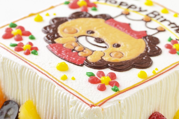 イラストデコレーションケーキ スクエア型 6号 18cm エルショコラ Cake Jp