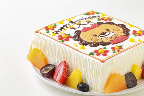 イラスト1体のみ イラストデコレーションケーキ スクエア型 5号 15cm エルショコラ Cake Jp