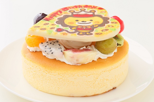 キャラクタークッキープレート付き スフレチーズケーキ 5号 15cm スイーツアート Cake Jp