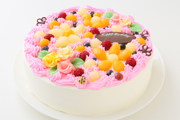 お花畑のケーキ 8号 24cm ケーキ工房 モダンタイムス Cake Jp