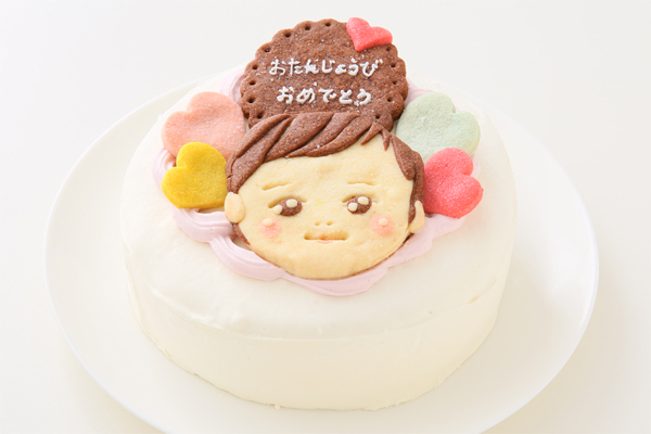 国産小麦粉と安心材料 似顔絵クッキーのデコレーションケーキ 6号 18cm サント シャペル Cake Jp
