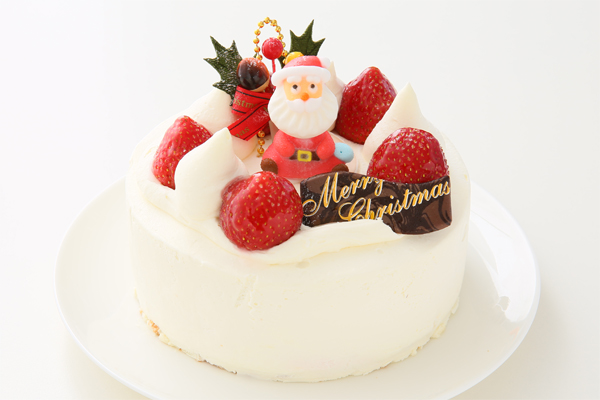 クリスマスケーキ 苺サンタ 4号 12cm パティスリーアングレーズ Cake Jp