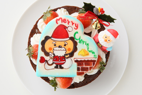 クリスマスケーキ キャラクタークッキープレート付き X Masガトーショコラ 5号 15cm スイーツアート Cake Jp